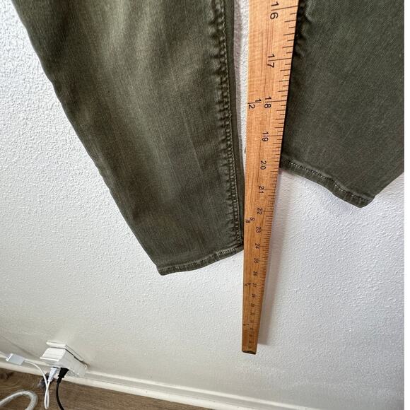 Zara Women Olive Green Button Fly Distressed Knee Skinny Jean High Waist 10 - Picture 16 of 16